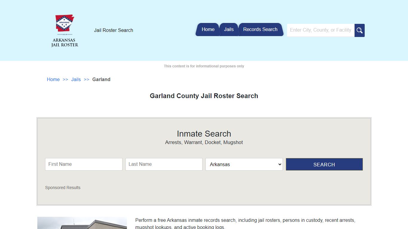 Garland County Jail Roster Search